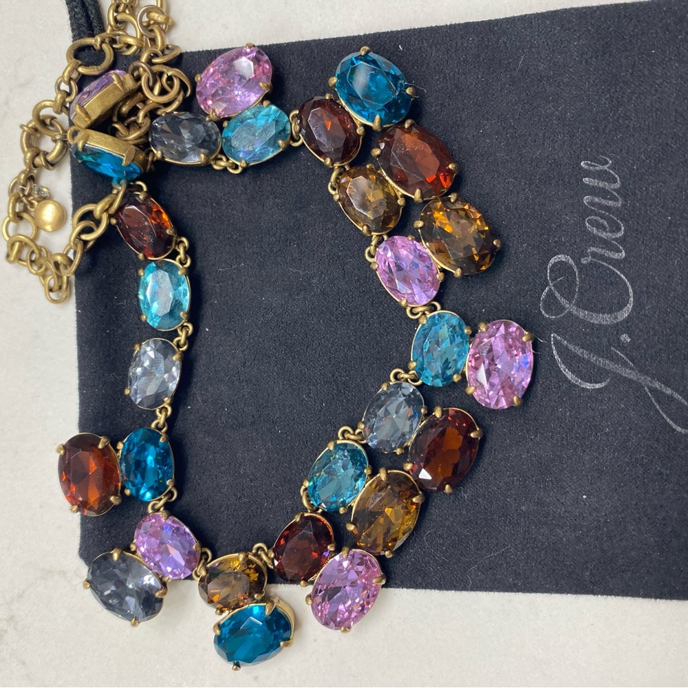 J. Crew Multi-Color Jewel Statement Necklace